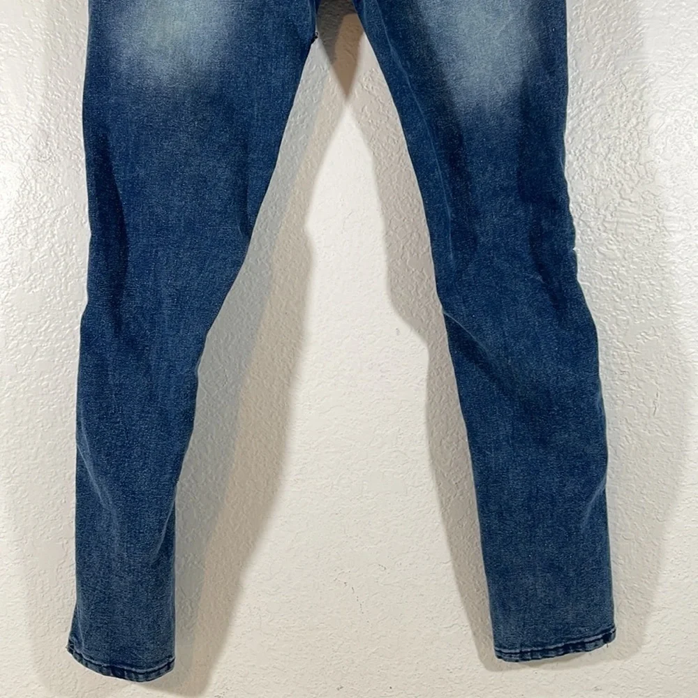 LEVEL 1 DENIM Super Skinny Fit Distressed Moto Jeans Size 32x32